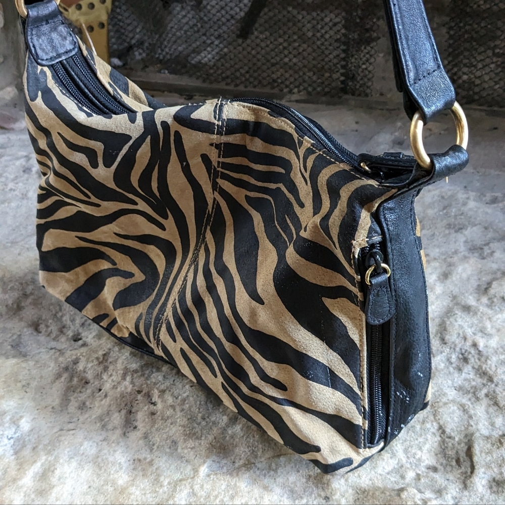 Cherokee Zebra Print Faux leather Purse
